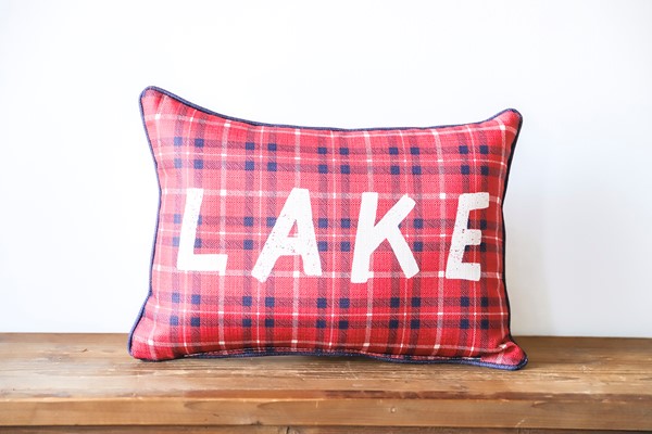 Plaid Lake Pillow