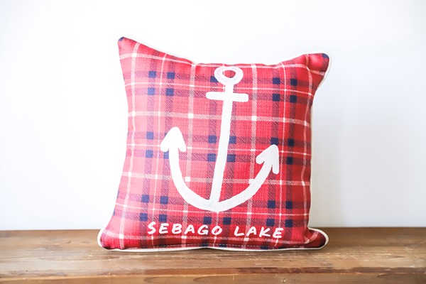 Plaid Anchor Pillow