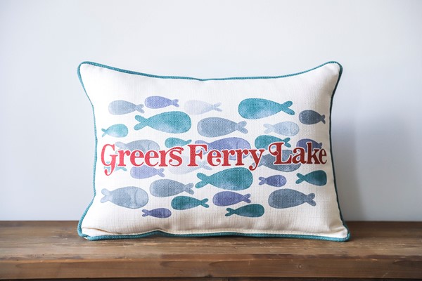 Charming Lake Name Pillow