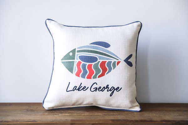 Colorful Fish Lake Name Pillow