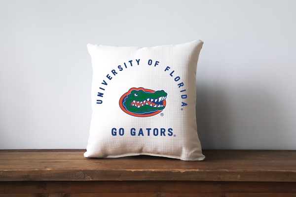 Collegiate Team Arched Florida Pillow