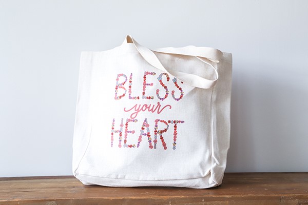 Bless Your Heart Floral Tote