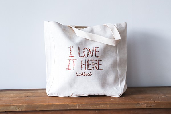 Floral I Love It Here Tote
