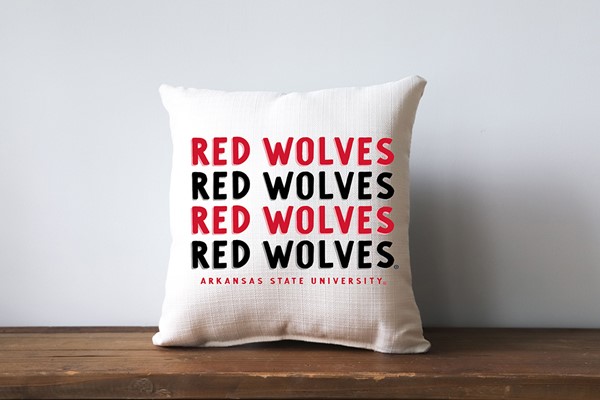 Arkansas State Mascot Gradient Pillow