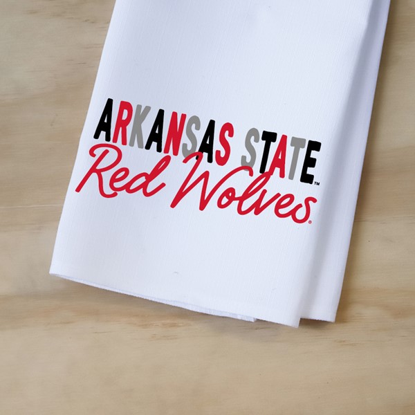 Arkansas State Collegiate Tones Tea Towel