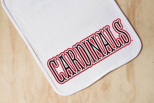 louisville cardinals hand towel