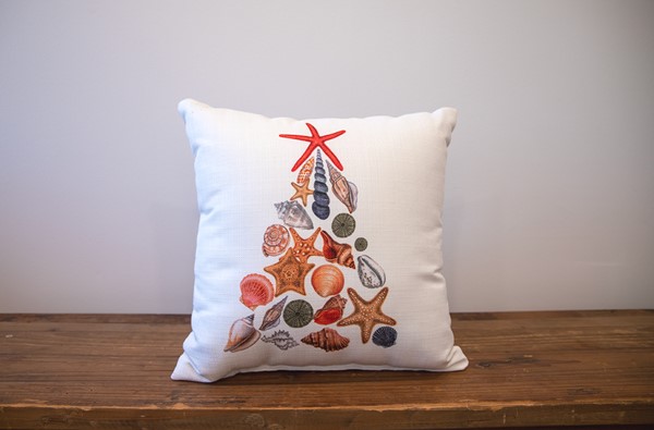 Christmas Shell Tree Pillow CHR0242