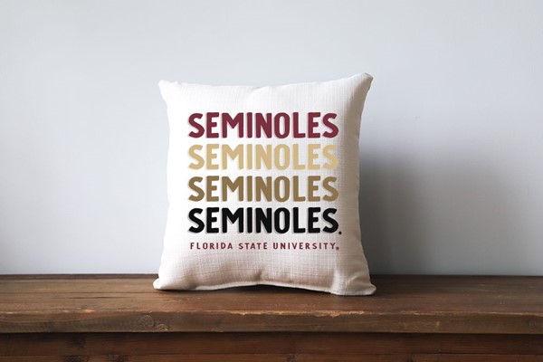 Florida State Mascot Gradient Pillow