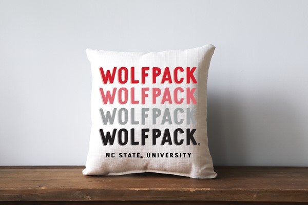 NC State Mascot Gradient Pillow