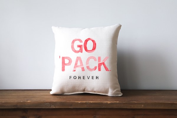 NC State Watercolor Motto Forever Pillow NCSU0015