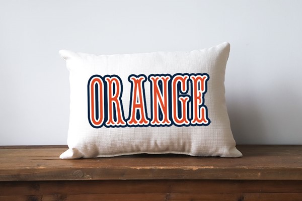 Syracuse Traditional Orange Pillow
