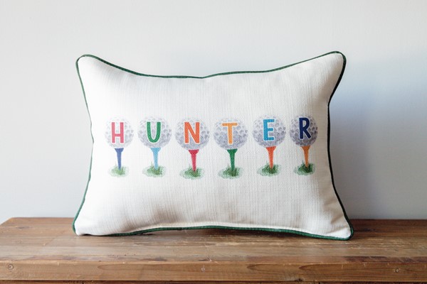 Golf Tee Name Pillow