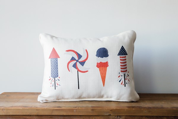 July 4th Elements Pillow TXT0952