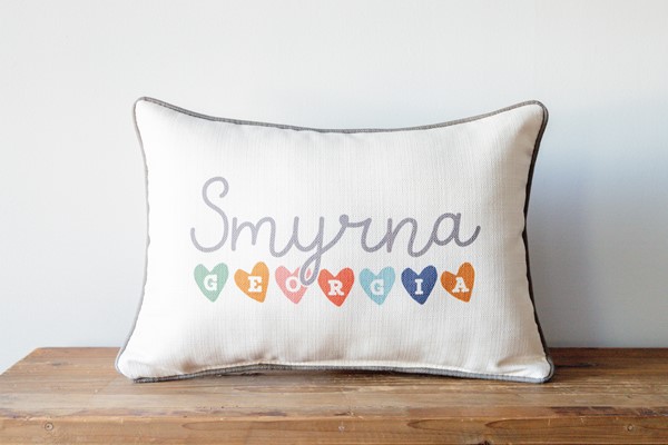Lovey City State Pillow