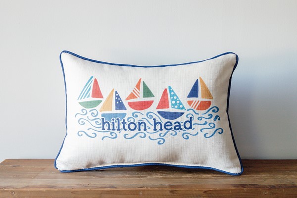 Sailboat Name Pillow