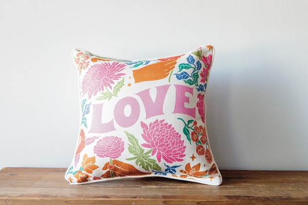 Dainty Floral Love Pillow
