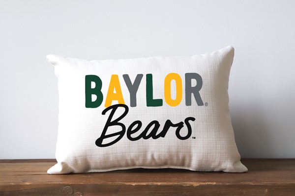Baylor Collegiate Tones Pillow