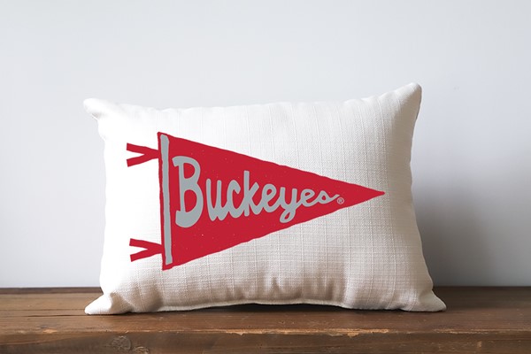 Ohio State Buckeye Pennant Pillow OHST0007