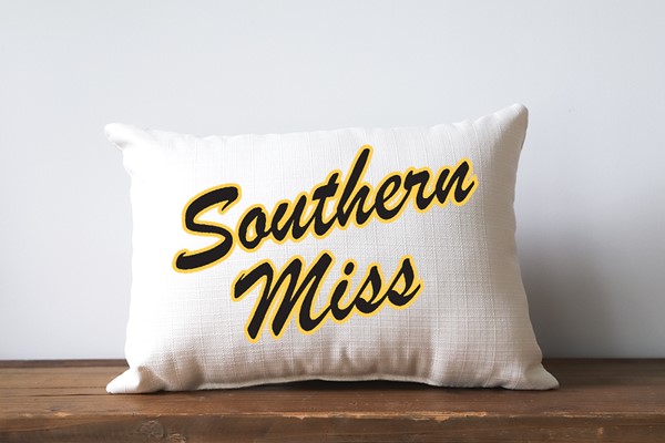 Southern Miss Baseball Script Pillow USM0053