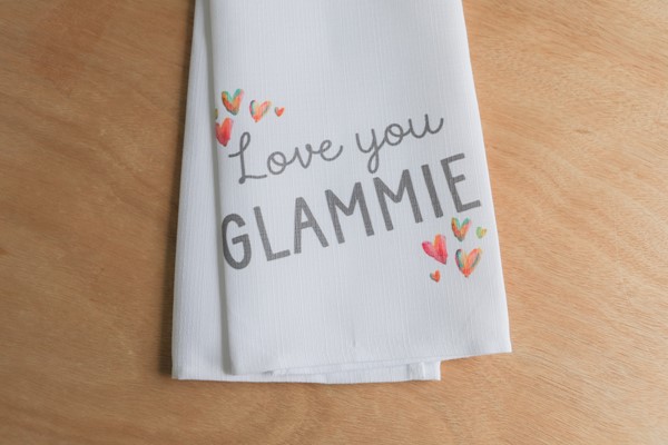 Love You Name Tea Towel