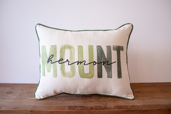 Green Poster Tones City State Pillow