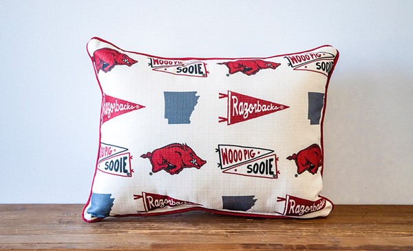 Arkansas Pennant Pattern Pillow ARK0038