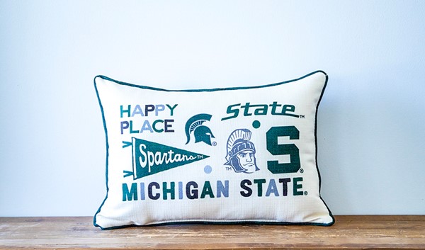 Michigan State Collegiate Cluster Pillow MIST0025