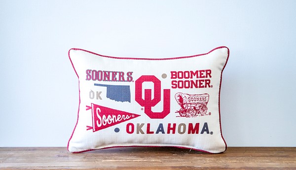 Oklahoma Collegiate Cluster Pillow OU0037