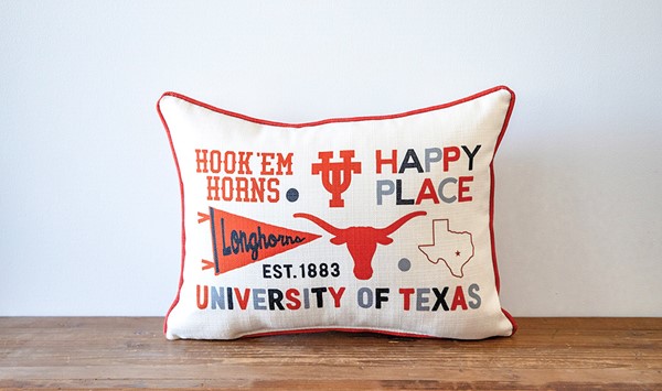 Texas Collegiate Cluster Pillow UT0037