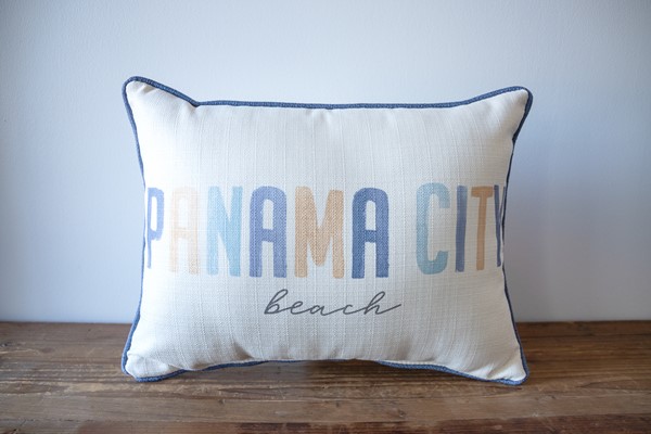 Beach Poster Tones Pillow