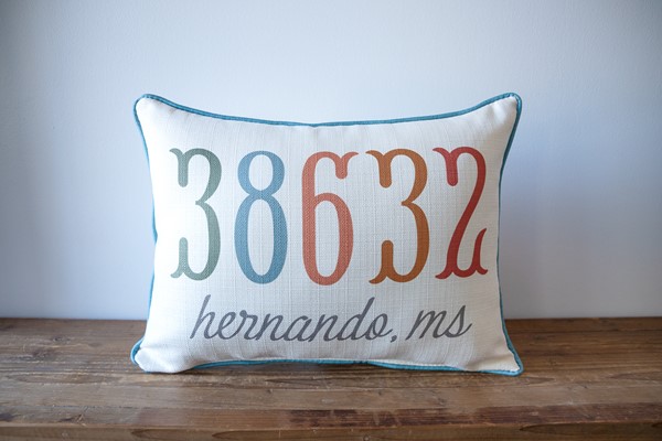 Charming Fishtail Zip Code Pillow