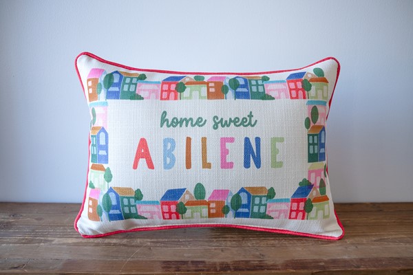Stacked Border Home Sweet Home Pillow