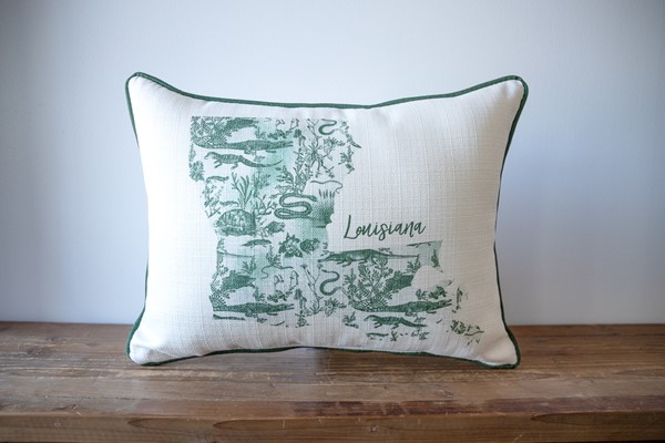 Swamp Toile State Pillow