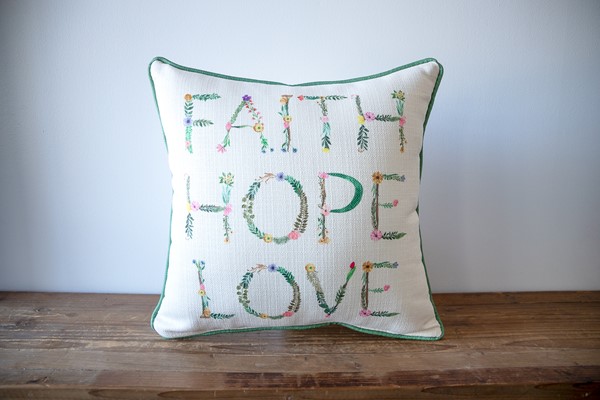 Faith Hope Love Pillow