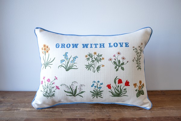 Wildflower Grow with Love Pillow